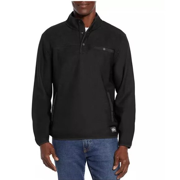 EDDIE BAUER Men's Sweater Fleece Classic Fit Pullover Size Med Heather Black - Picture 1 of 15